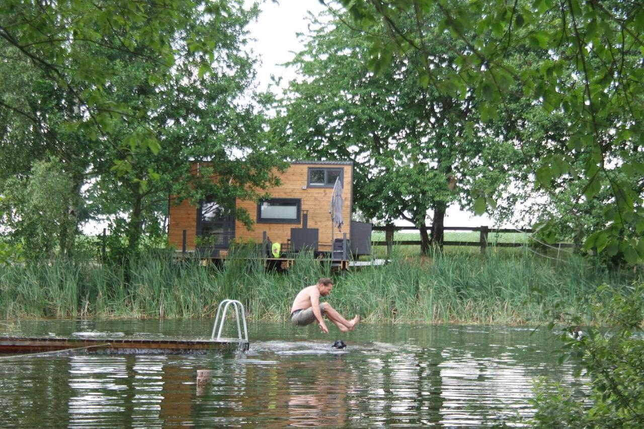 Großharthau Tinyhousebeidresden 1 - Direkt Am Naturteich - Naehe Saechsische Schweiz, Dresden מראה חיצוני תמונה